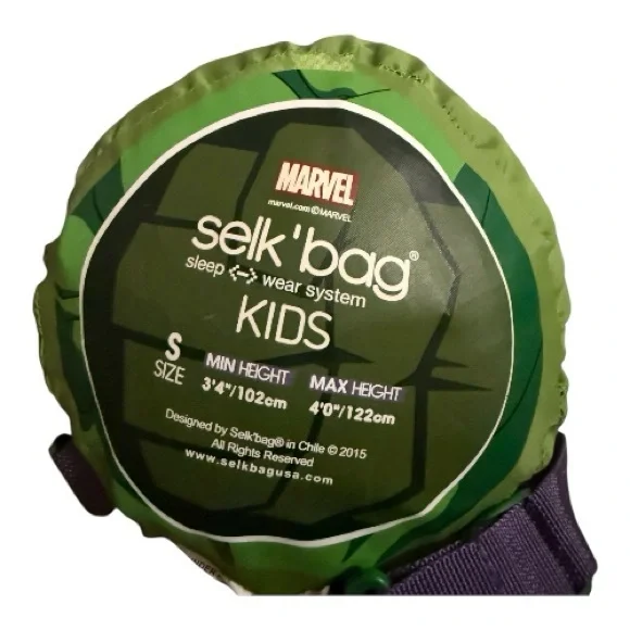 Marvel Hulk Selk’Bag Kids Small Wearable Sleeping Bag Suit 3’4”-4’ - Picture 2 of 9